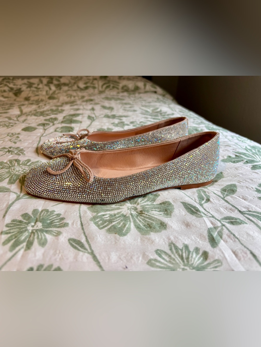 ๐บ NWOT Matisse Roxy Rhinestone Ballet Flats with Bow - Picture 9 of 13